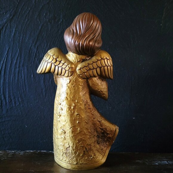 Vintage Brinns Angel Figurine Paper Mache Composite Christmas 1960s 8.5" *Read - Picture 4 of 9